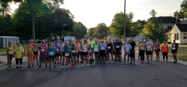 Runners at the starting line during Corn Capital Days