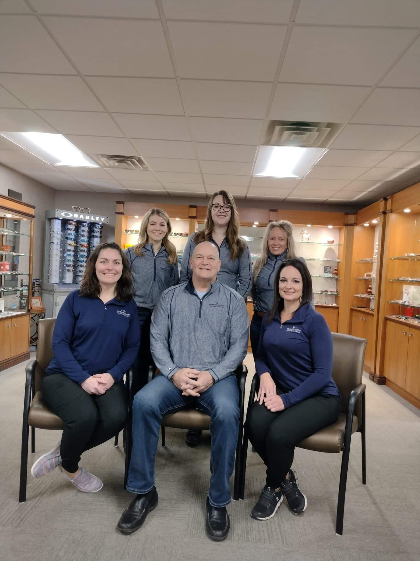 Front (left to right) Megan Milbrandt, Dr. Mike Nagel, Jessica DoonerBack (left to right) Kailee