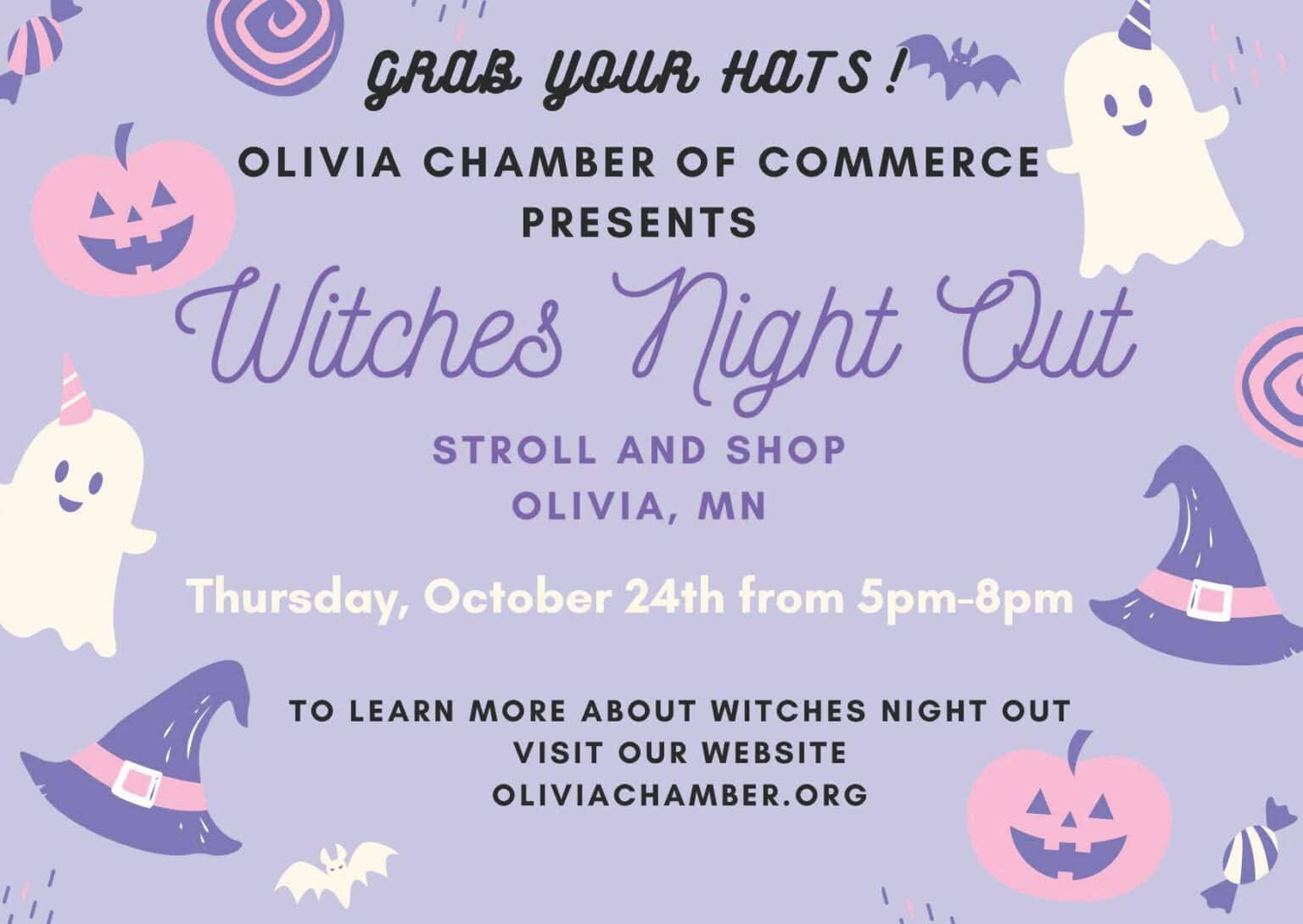 The Olivia Chamber of Commerce presents Witches Night Out in Olivia, MN